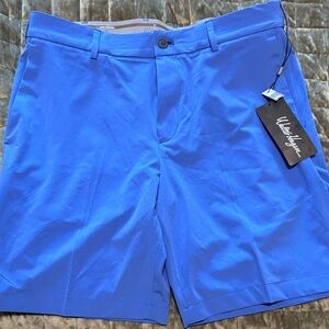 Walter Hagen Men's Vibrant Blue Flat Front Shorts